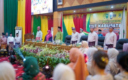 Bupati Siak Afni Sampaikan Sederet Kemajuan Pembangunan Pada HUT Siak Ke-26 Dalam Sidang Paripurna Istimewa DPRD