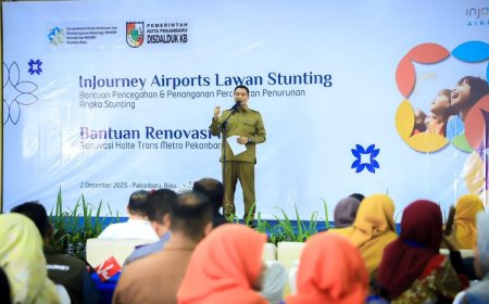 Markarius Sampaikan Apresiasi PT Angkasa Pura II Salurkan Bantuan Gizi untuk 150 Balita Stunting