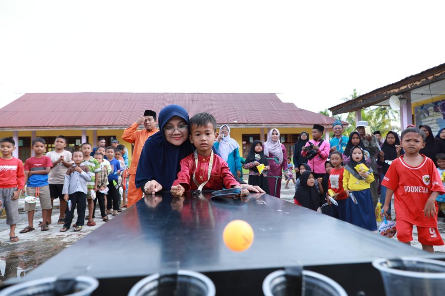 Meriahkan HUT Siak ke-26, Afni Membaur Di Tengah Masyarakat Teluk Lanus
