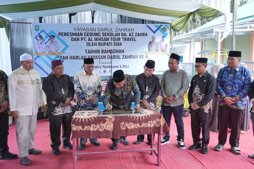 Perkuat Pendidikan Usia Dini, Wabup Siak Resmikan Gedung Baru RA Az Zahra di Teluk Merbau