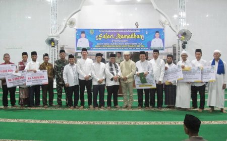 Safari Ramadan di Rimba Melintang Bupati Rohil Ajak Kompak Bangun Daerah