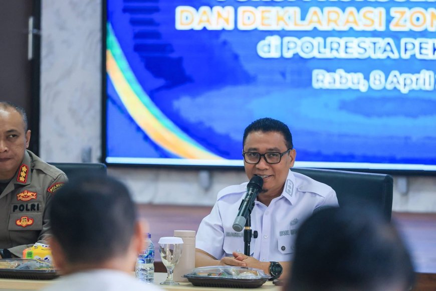 Wawako Pekanbaru Dan Polresta Deklarasi Bersama Zona Integritas