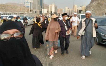 PIH KBIHU Cordova Ajak Ratusan Jamaah Haji Maraton ke Lokasi Jamarot