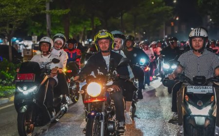 Night Ride Bersama Ribuan Rider Wako Menyusuri Jalan Kota Pekanbaru