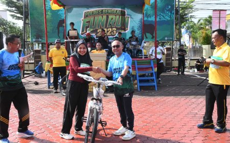 Fun Run Polres Bengkalis Peringati Hari Bhayangkara Diikuti Oleh Ratusan Peserta