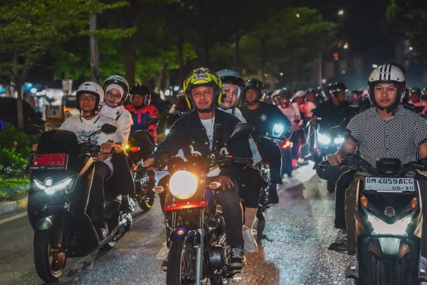 Night Ride Bersama Ribuan Rider Wako Menyusuri Jalan Kota Pekanbaru