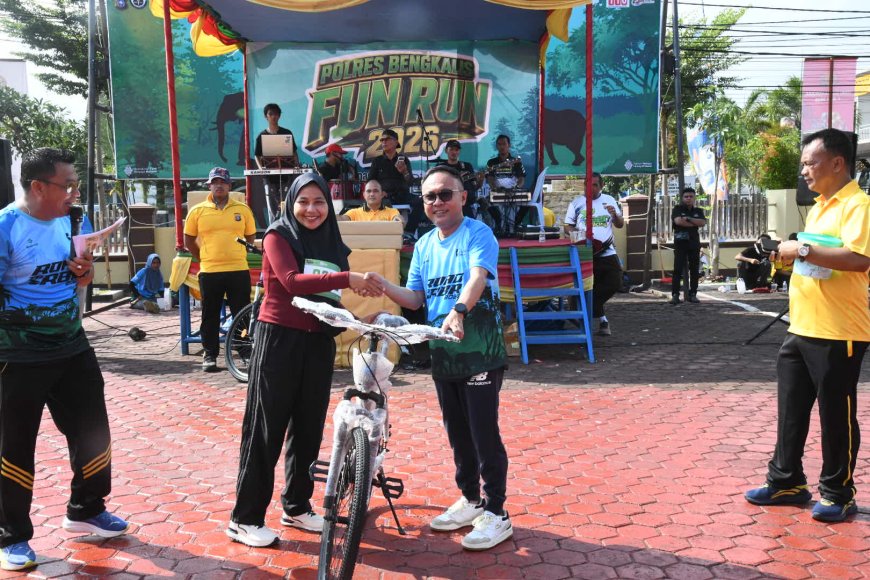 Fun Run Polres Bengkalis Peringati Hari Bhayangkara Diikuti Oleh Ratusan Peserta