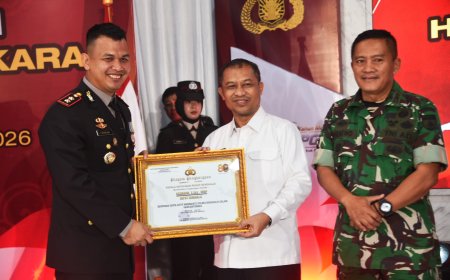 Wabup Bengkalis Hadiri Upacara Hari Bhayangkara Doakan Polri Sukses Mengayomi Masyarakat