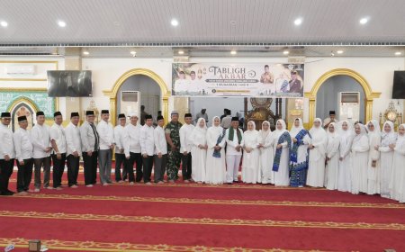 Semarak 1 Muharram 1448 H, Pemkab Rohil Bersama BKMT, IWAPI, dan Baznas Gelar Tabligh Akbar