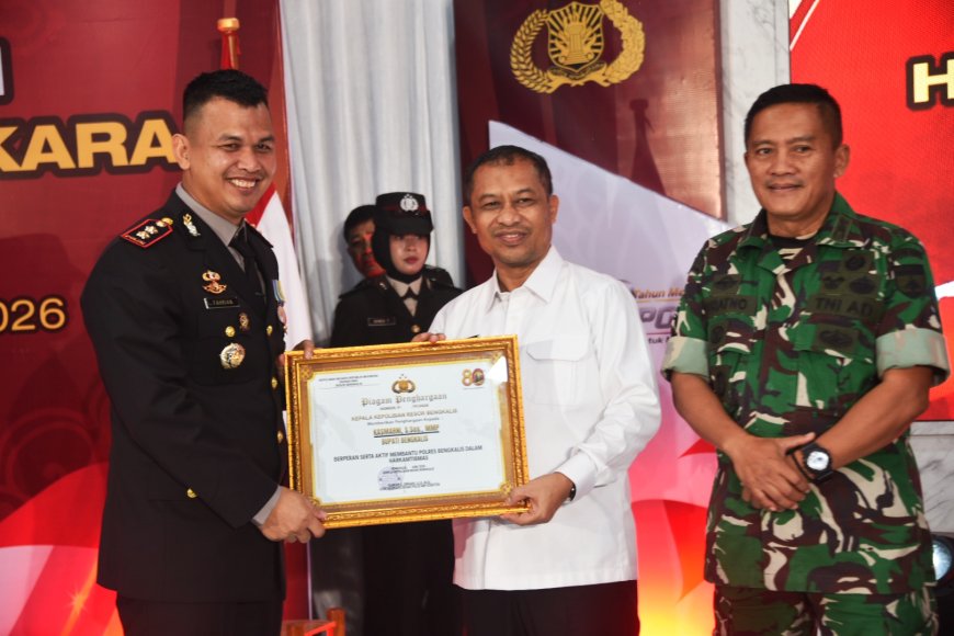 Wabup Bengkalis Hadiri Upacara Hari Bhayangkara Doakan Polri Sukses Mengayomi Masyarakat