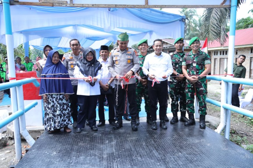 Bupati Siak Apresiasi Dukungan Polri Terkait Jembatan Presisi Merempan Hulu Akses Tiga Dusun