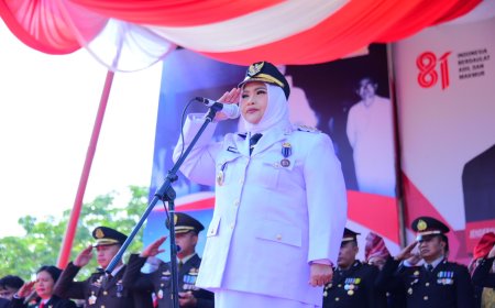 Bupati Bengkalis Pimpin Upacara Proklamasi Kemerdekaan Ke 81