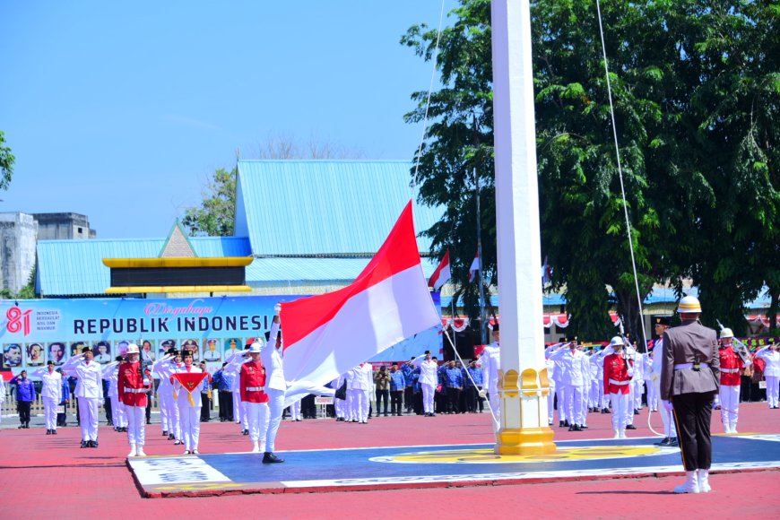 Bupati Bengkalis Pimpin Upacara Proklamasi Kemerdekaan Ke 81