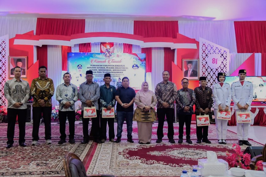 Bupati Bengkalis Rangkul Veteran dan Paskibraka Rawat Semangat