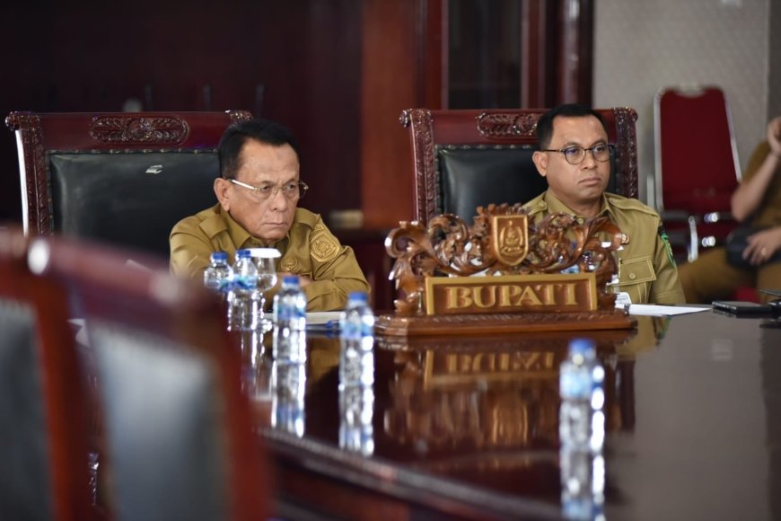 Bupati Rohil Percepat Digitalisasi Perlinsos Lewat Rakor Daring