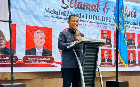 Wabup Bengkalis Hadiri Pelantikan Pengurus DPC AWI Riau