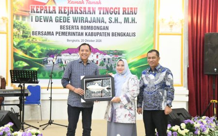 Sambut Kajati Riau Bupati Bengkalis Siap Perkuat Sinergi