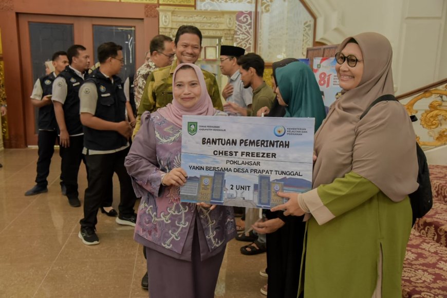 Dorong Pengolahan Perikanan Bupati Bengkalis Bantu Chest Freezer