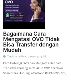 Transfer OVO ke bank saldo pending